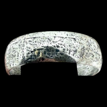 Repurposed Sterling plated organic bangle large