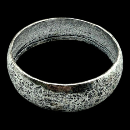 Repurposed Sterling plated organic bangle large