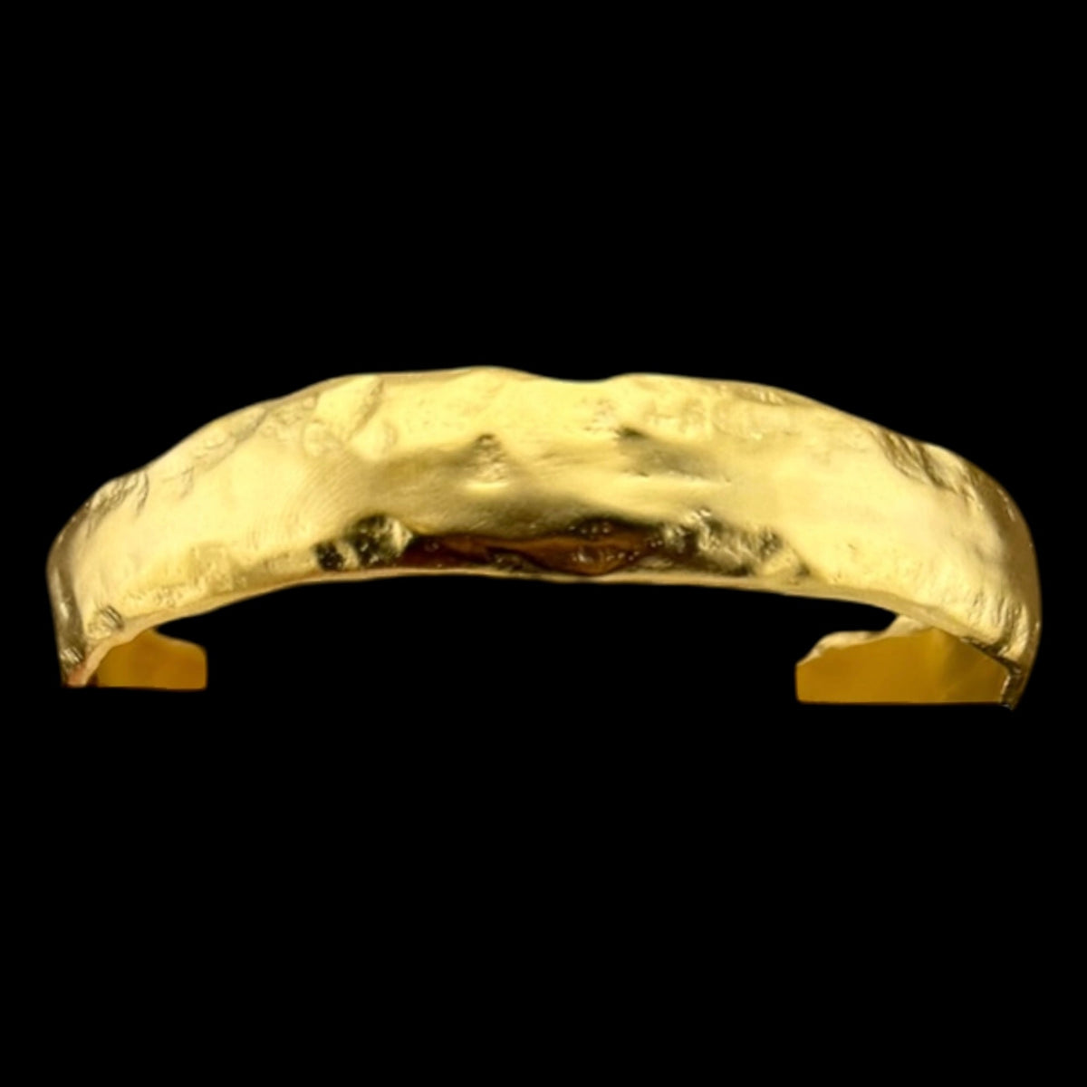 gold plated Repurposed organic bangle small