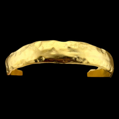 gold plated Repurposed organic bangle small