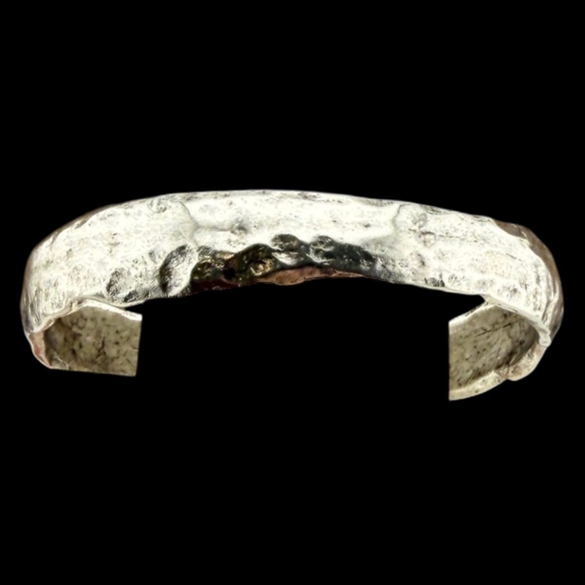 Sterling Plated Repurposed Organic Bangle Small