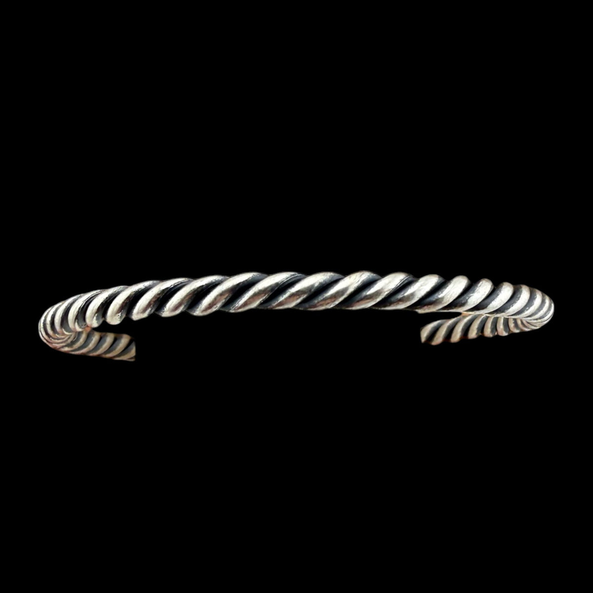 Small Vintage Sterling Plated Reproduction Twist Bracelet