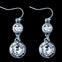 Sterling Plated Double Swarovski Crystal Earrings