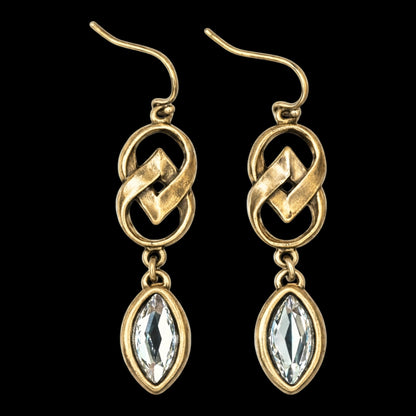 Gold Plated Vintage Reproduction Piece with Clear Swarovski Crystal