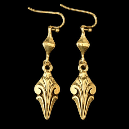 Vintage Reproduction Fleur de Lis Earrings