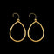 gold plated Repurposed teardrop earring