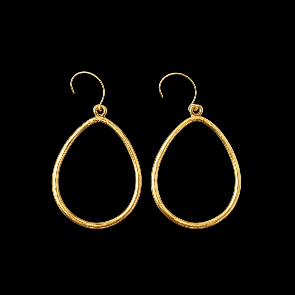 gold plated Repurposed teardrop earring