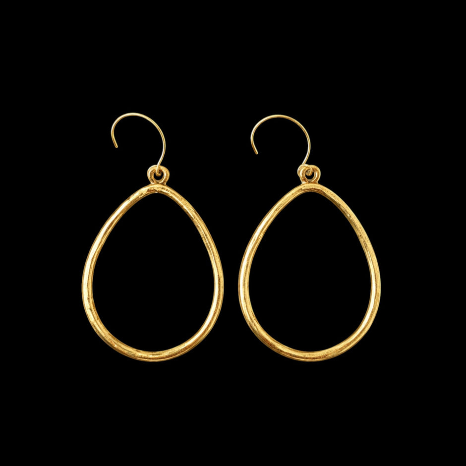 gold plated Repurposed teardrop earring