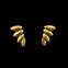 Repurposed gold plated angel wing earring