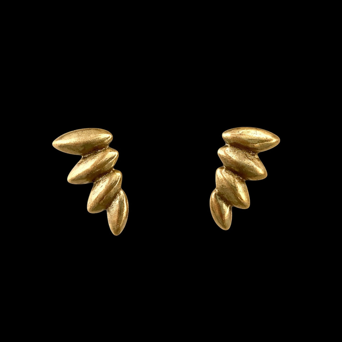 Repurposed gold plated angel wing earring