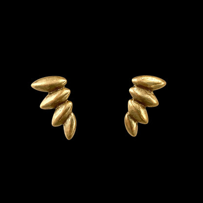 Repurposed gold plated angel wing earring