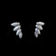 Repurposed sterling plated angel wing earring