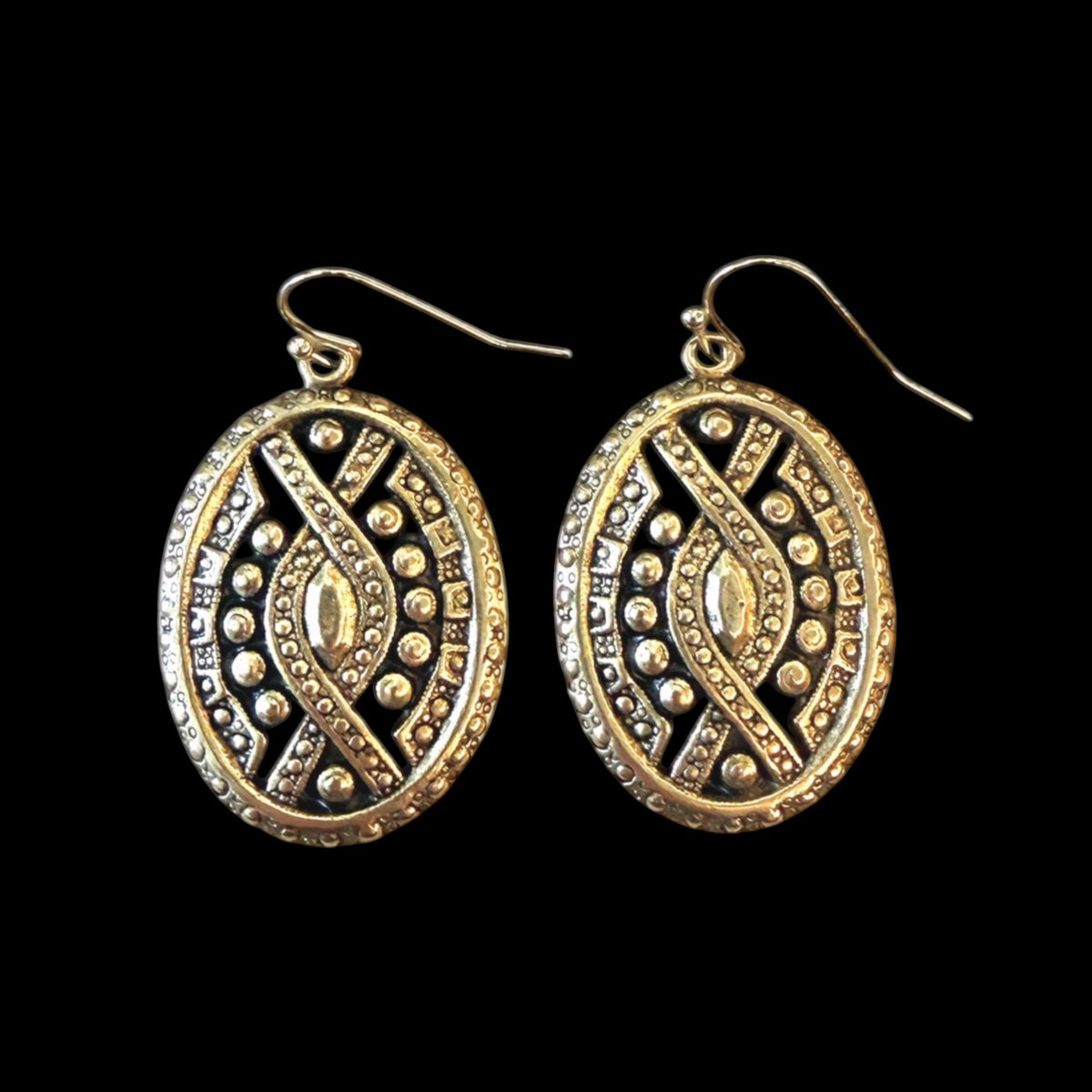 Gold Plated Vintage Reproduction Earrings