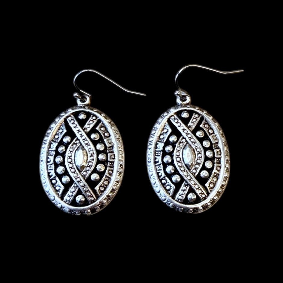 Sterling Plated Vintage Reproduction Earrings
