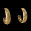 gold plated Repurposed raised cross hoop earring