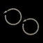 Large Silver Plated Vintage Hoop Earrings