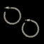 Medium Silver Vintage Hoop Earrings