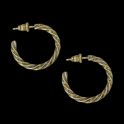 Small Gold Plated Vintage Hoop Earrings