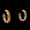 Gold Plated Vintage Rope Small Hoop Earrings