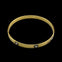 Vintage Large Gold Bangle with Crystals