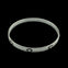 Vintage Large Silver Bangle with Crystals