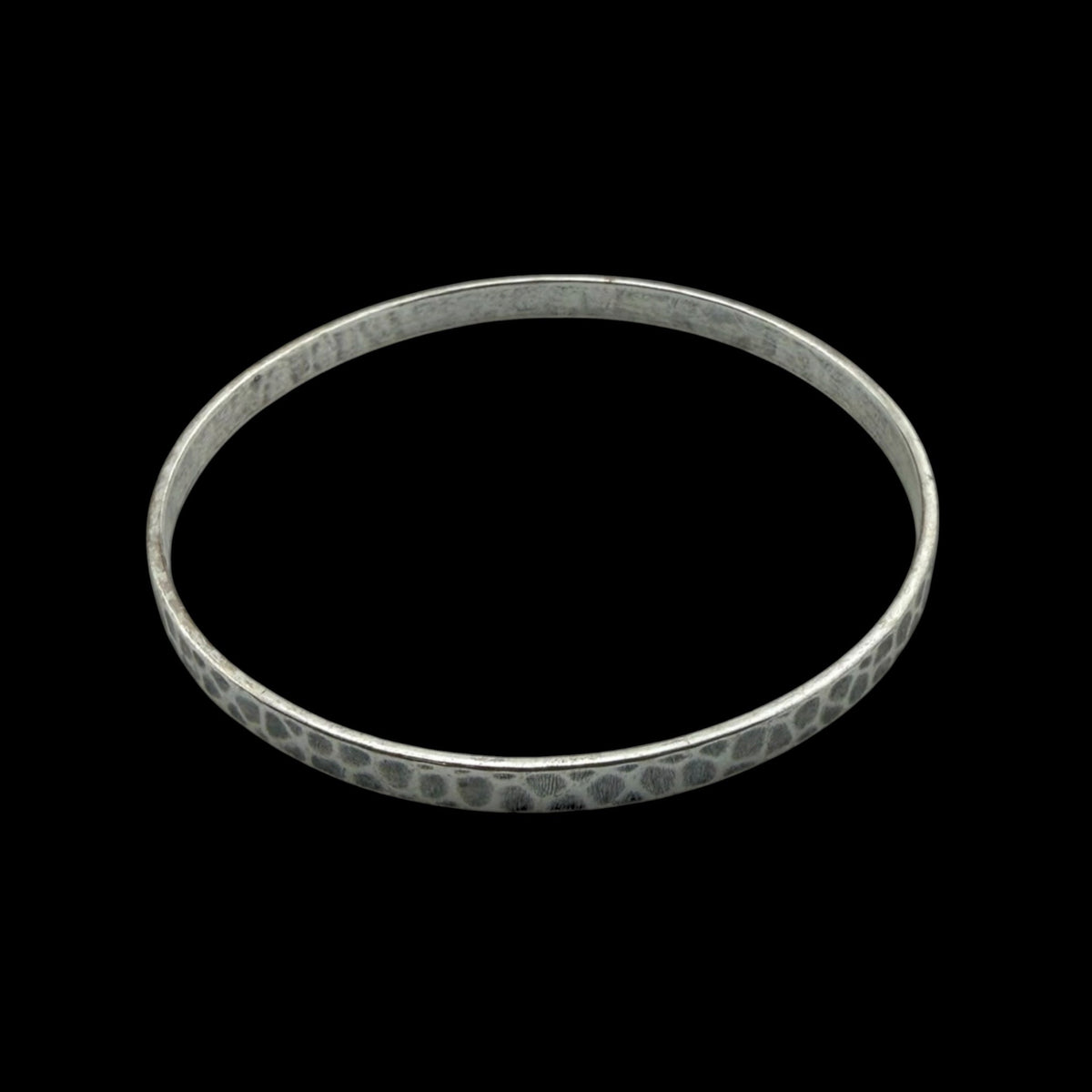 Vintage Hammered Small Silver Bangle