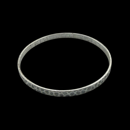 Vintage Hammered Small Silver Bangle