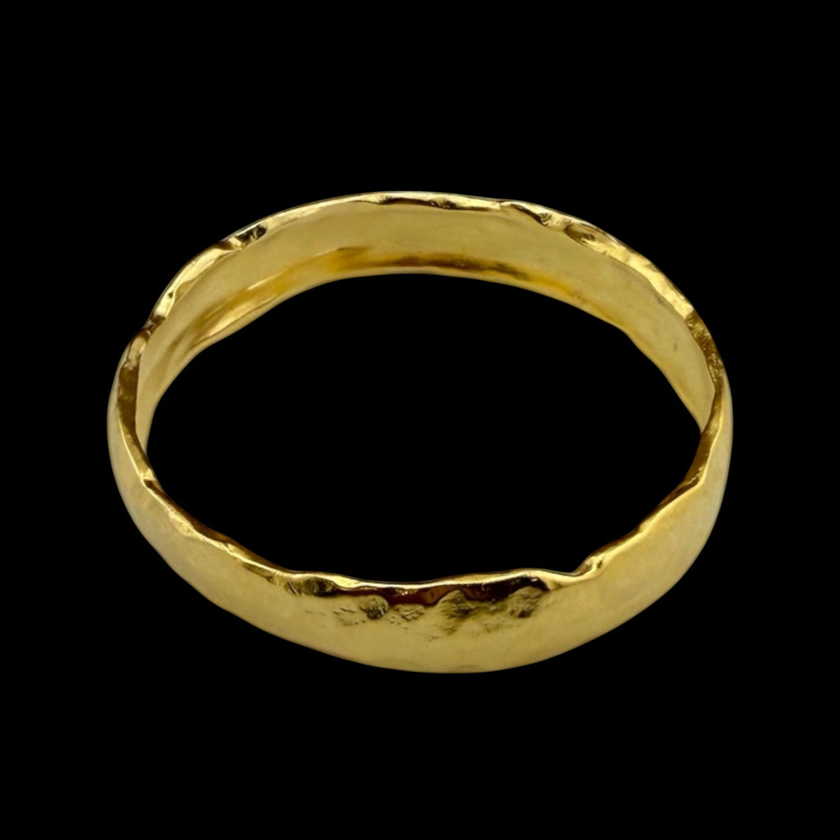 gold plated Repurposed organic bangle small