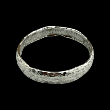 Sterling Plated Repurposed Organic Bangle Small