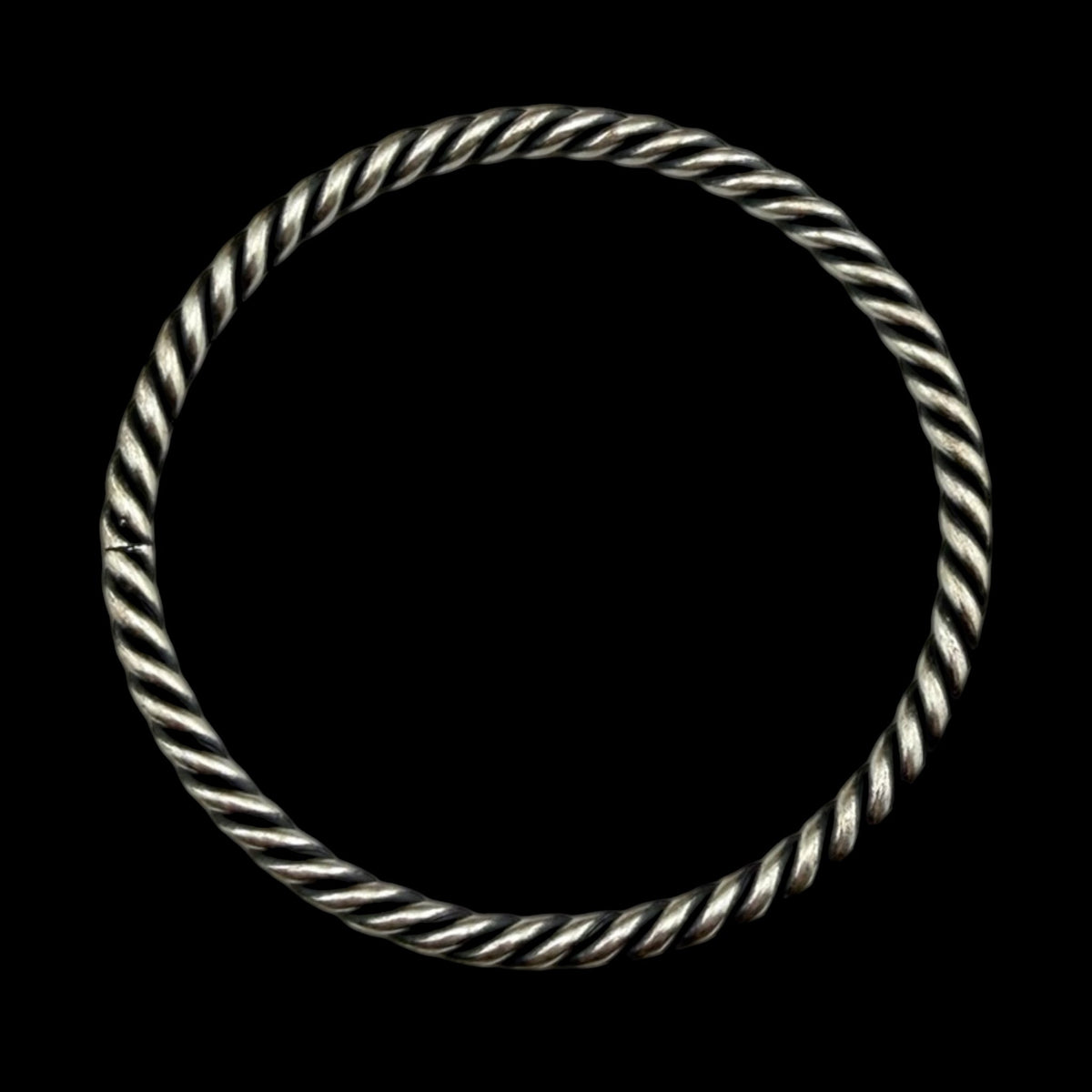 Small Vintage Sterling Plated Reproduction Twist Bracelet
