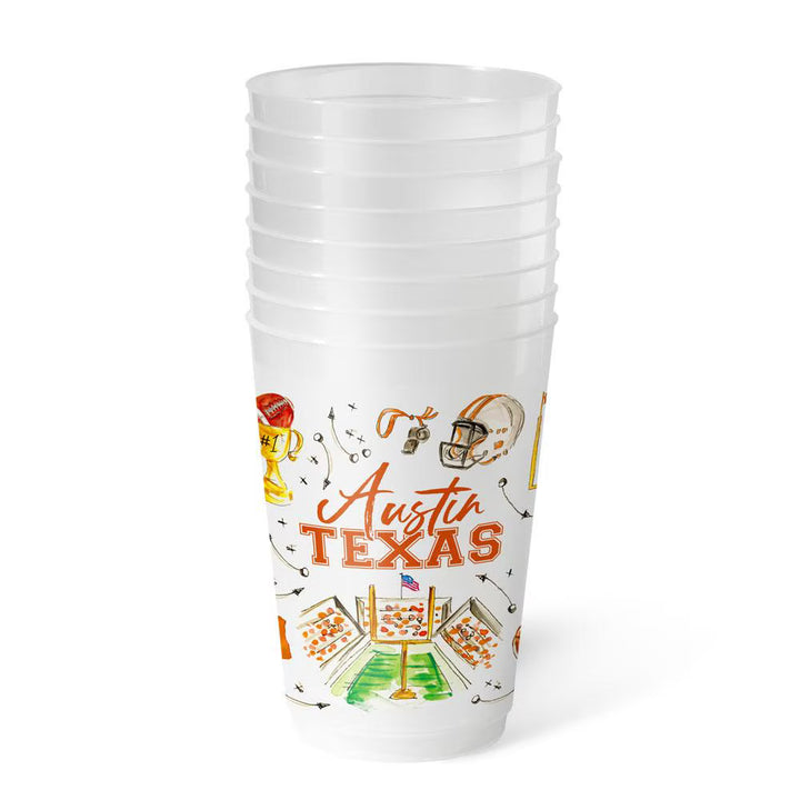 Tailgates in Austin Frost Flex Cup 20oz (Set of 8)