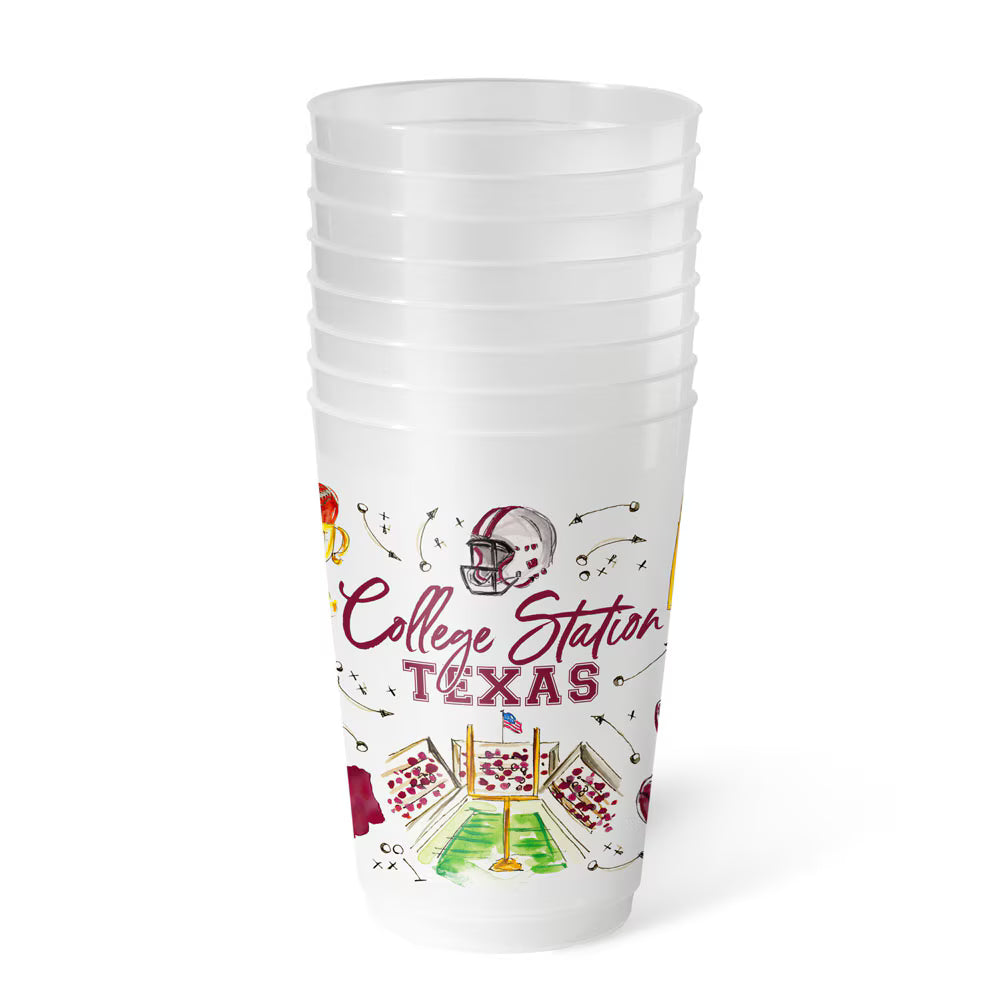Tailgates in College Station Frost Flex Cup 20oz (Set of 8)