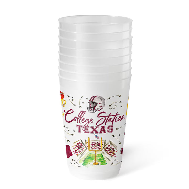 Tailgates in College Station Frost Flex Cup 20oz (Set of 8)