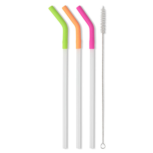 SWIG Neon Lime/Orange/Berry Reusable Straw Set (40oz Mega Mug)