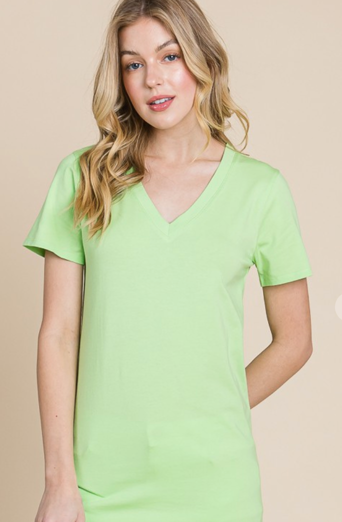 V-Neck Short Sleeve Top