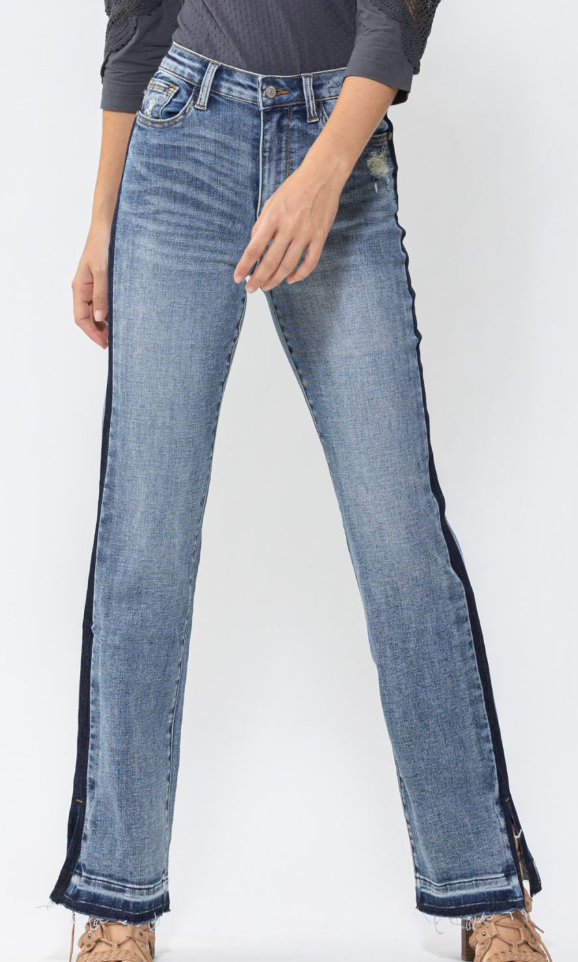 Judy Blue High Waist Side Seam Detail Straight Jean