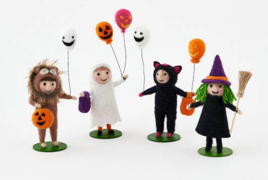 Wool Trick Or Treaters Decor