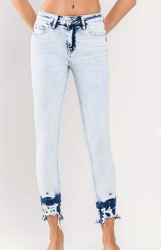 Vervet Acid Wash Skinny Mid Rise