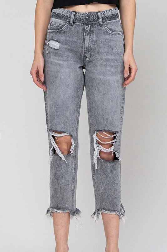 SUPER HIGH RISE MOM JEAN W DOUBLE WB