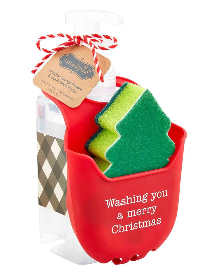 Stocking & Tree Soap & Sponge Caddy Set