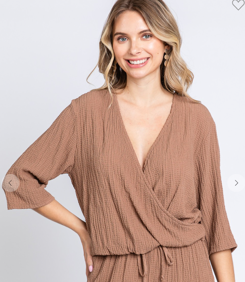 30a Textured Wrap-Styled Top