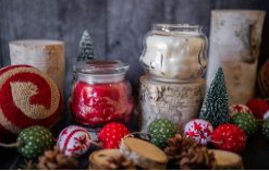 Circle E Candles 11.5 oz. Glass Santa Jar - Holiday Cheer