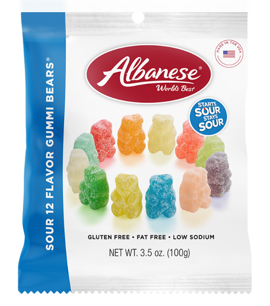 Albanese Sour 12 Flavor Gummi Bears - 3.5 oz