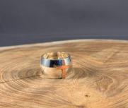 Copper Cross Silver Ring