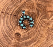 Turquoise Horseshoe Pendant