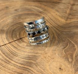 Five Row Onyx Stacker Ring