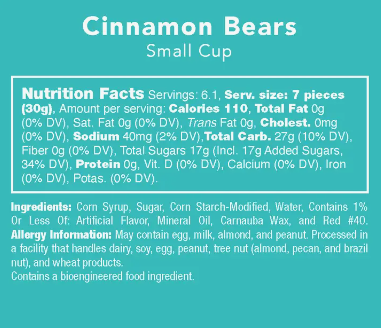 Candy Club Cinnamon Gummy Bear Candies