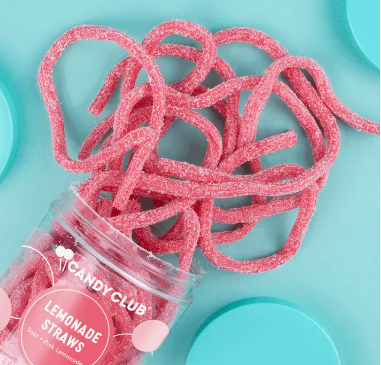 Candy Club Pink Lemonade Candy Straws