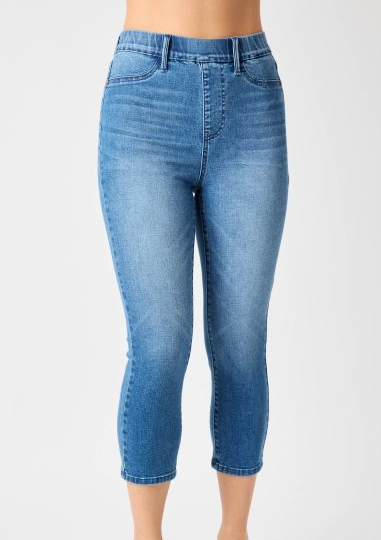 Judy Blue OAKLEY High Waist Pull-On Denim Capri Jeans