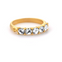 French Kande Cinq Austrian Crystal Gold Ring